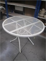 Cute Off White Metal Patio Table