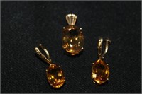 14kt Citrine Pendant &