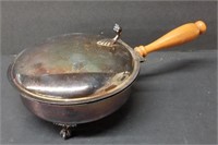 10" Sheffield Silverplate Silent Butler on Claw Fe