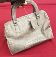 Ellen Tracy Gray Doctor Bag Style Handbag/Purse