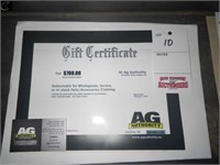 $700 gift cert for Ag Authority,