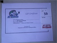 $50.00 Gift Certificate ,