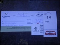 Gift Certificate for a 1 Night Stay