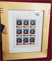 Framed Jerry Garcia Uncut Stamp Sheet