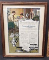 17" Tall Framed 1919 General Electric Ad