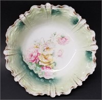 11" RS Prussia Hand-Painted Floral Bowl