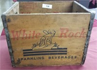 White Rock Sparkling Beverages Wood Crate