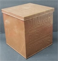 Quaker Biscuit Works Metal Bread Box 11.5" Tall