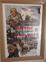 Lot # 306A - Vintage framed Sands of Iwo Jima
