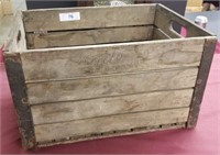 Antique Borden's Wood & Metal Milk Crate