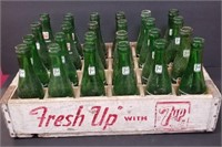 7-Up Wood Crate with 24 7oz Bottles