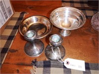 Lot # 221 - Silver lot: weighted candlesticks,