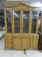 VINTAGE FRENCH PROVINCIAL CHINA CABINET 79"T X 62W