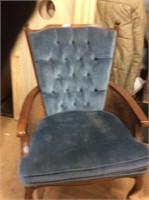 padded chair (wood base)