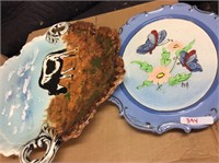 cow and butterfly platters