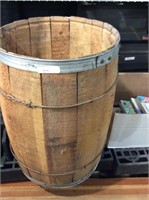 small wood barrel