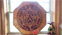 Handmade Wooden Aztec Calendar