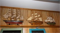 4 Model Sailboats