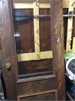 wood door with glass window