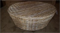 Round Indoor Wicker Coffee Table