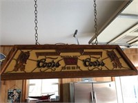 Coors Pool Table Light Fixture