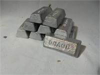 10 pound lot of lead ingots