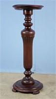 Mahogany Pedestal W/ Reeded Column