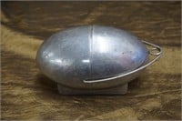 Aluminum Egg shaped Container w/wire handle