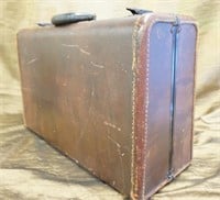 Vintage Leather Bound Suitcase