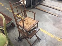 Antique high chair/stroller