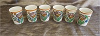 6 Occupied Japan Porcelain Cups