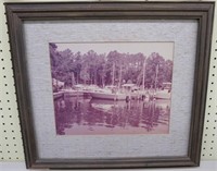 Framed Photo of Boat Dock