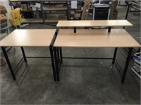 Two piece desk. Bolts to secure second desk are