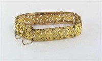 Articulated yellow gold bracelet marked 14K