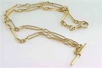 14ct yellow gold fob chain