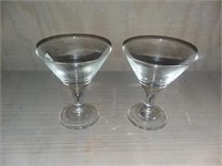 Extra Small Martini Glasses; clear