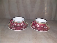 Tea Cups; Red