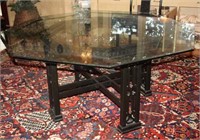 Glass Topped Dinning Table with Unique