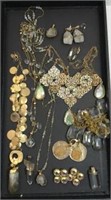 Gold, Crystal & Glass Jewelry (11 pieces)