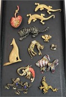 Animal Pins & Brooches (lot of 12)