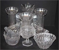 Pressed Glass Vases and Bowls (lot of 7)