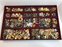 Huge Tray of Earring Sets Some .925