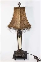 Decorative Table Top Lamp with Mirror Base