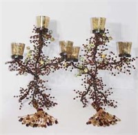 Pair of Decorative Wall Mount Candle