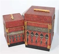 Decorative Wooden Lidded Boxes