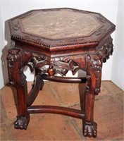 Eastlake Style Marble Top Occasional Table