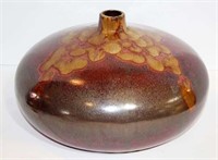 Squatty Glazed Decorative Vase