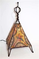 Hand Painted Hide Table Lamp