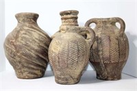 Clay Pottery Vases (lot of 4)
