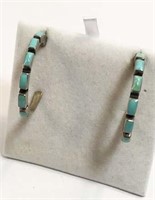 Turquoise Hoop Earrings